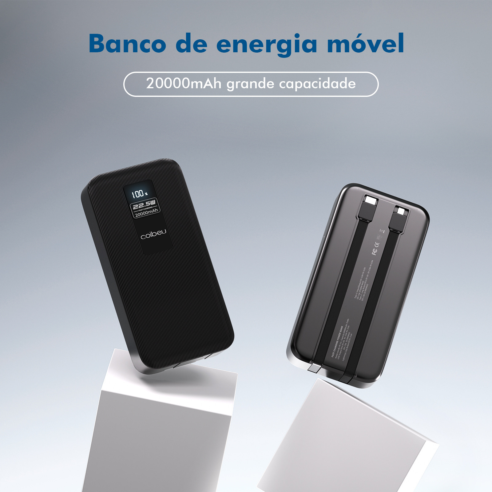 Power bank 20000mAh (Carregamento rápido)
