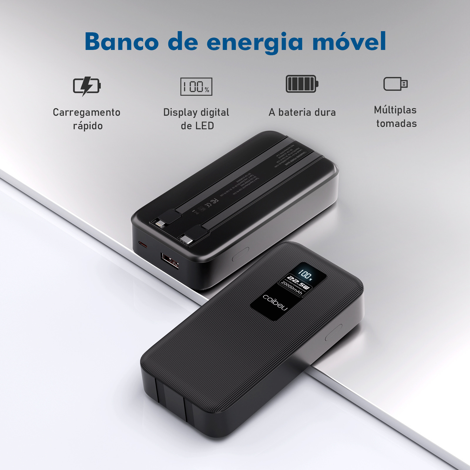 Power bank 20000mAh (Carregamento rápido)